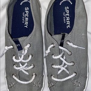 light grey Sperrys